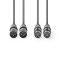 Nedis COTH15030GY30 félprofi XLR audio kábel, 2 x XLR 3p dugó - 2 x XLR 3p aljzat, 3m, rugalmas