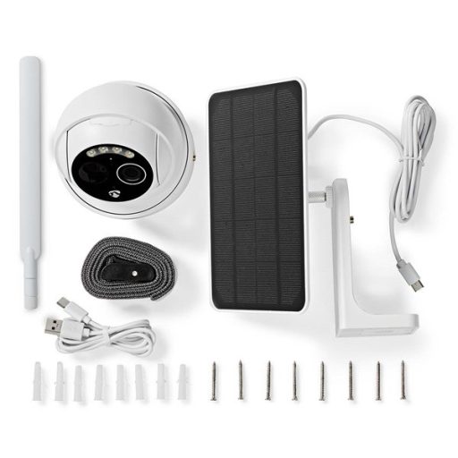 Nedis SIMCBO50WT 4G kűltéri kamera, full HD 1080p, dönthető, forgatható, IP65, napelem, mozgásérzékelő, éjjel látás