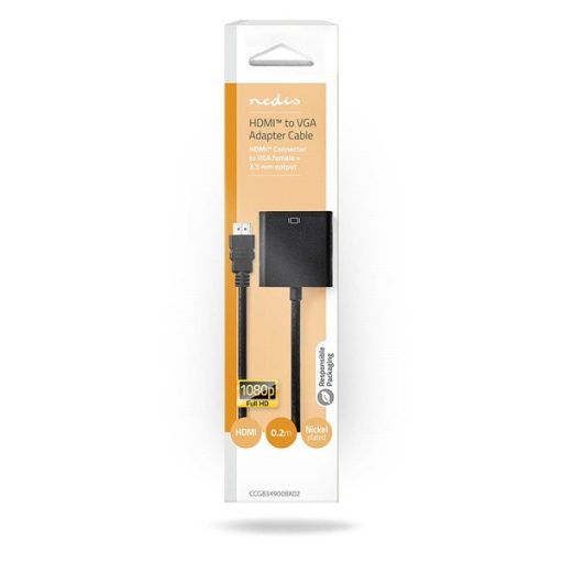 Nedis CCGB34900BK02 HDMI - VGA adapter