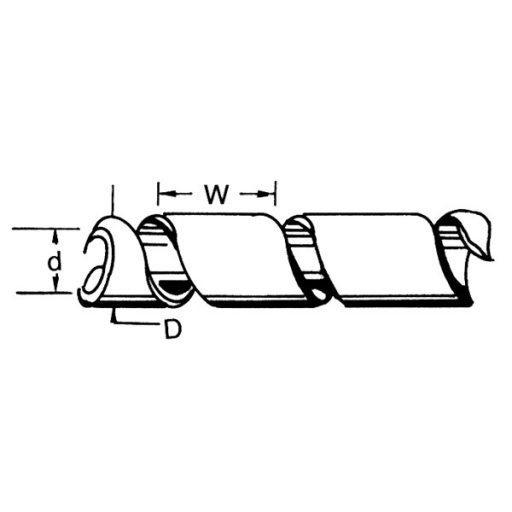 Nedis SWB KS-19BLACK kábelrendező spirál 100mm, hossz: 10m