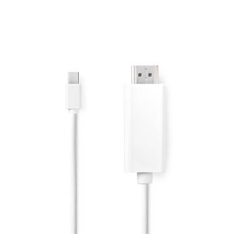   Nedis CCGL37600WT20 mini Displayport1.2 kábel, mini Display port dugó - HDMI dugó, 1080p, 2m