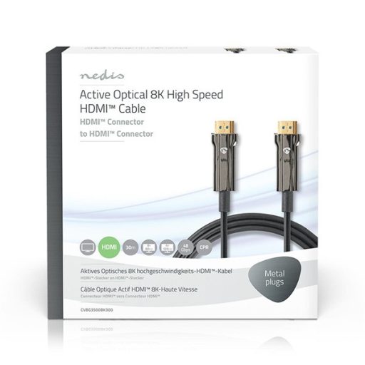 Nedis CVBG3500BK300 ultra high speed optikai HDMI kábel, 8K@60Hz, 48 Gbps, 30m