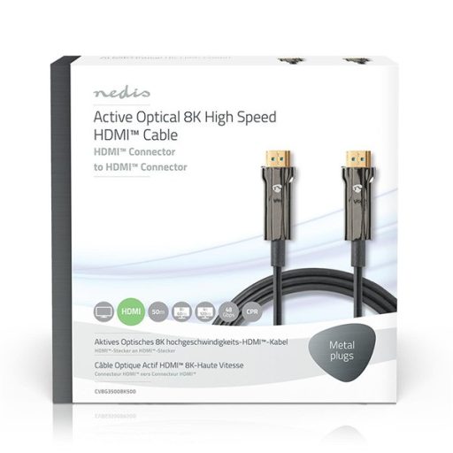 Nedis CVBG3500BK500 ultra high speed optikai HDMI kábel, 8K@60Hz, 48 Gbps, 50m