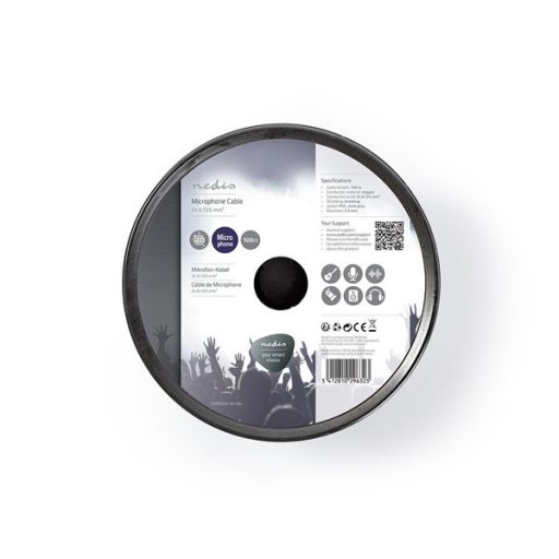Nedis COTR15011GY100 mikrofon kábel 2 x 0,12 mm2 | Réz | 100 m