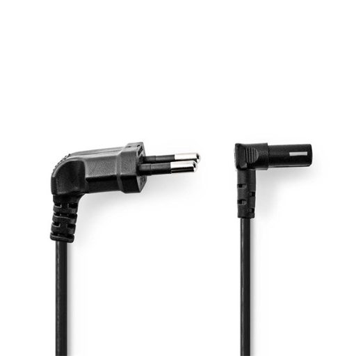 Nedis CEGL11075BK20 táp kábel IEC-320-C1, 90°-os szögben hajlított, 2m