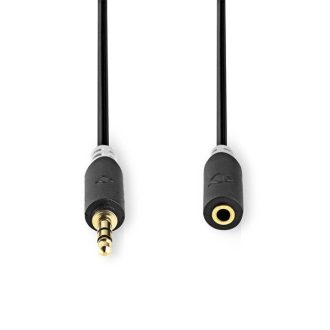   Nedis CABW22050AT20 sztereo audió kábel 3,5mm sztereo jack dugó - 3,5mm sztereo jack aljzat,  2 m