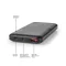 Nedis UPBKPD10000BK powerbank, hordozható külső akkumulátor, power bank 10000mAh
