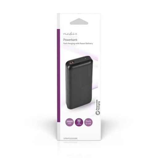 Nedis UPBKPD20000BK hordozható külső akkumulátor, powerbank 20000mAh
