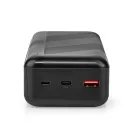 Nedis UPBKPD30000BK powerbank, hordozható külső akkumulátor, power bank 30000mAh