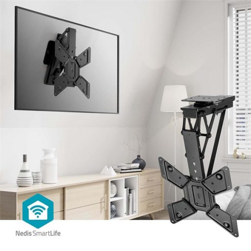 Nedis TVCM5850BK motoros mennyezeti / plafon TV / monitor állvány/tartó konzol, 23-65", dönthető, forgatható, WIFI, 30kg