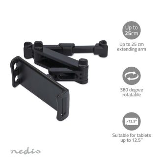   Nedis TCMT210BK autós tablet / telefon tartó konzol 4,7 - 12,5", fejtámlára