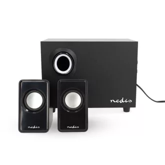   Nedis CSPR10021BK PC (hangfal) hangszóró 2.1, 33 W, 3,5mm sztereo jack