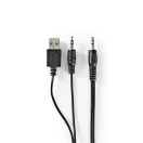 Nedis CSPR10021BK PC (hangfal) hangszóró 2.1, 33 W, 3,5mm sztereo jack