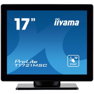   iiyama touch monitor, 17", 1920x1080, 16:9, 230cd, 5ms, 1000:1, VGA/HDMI,  T1721MSC-B2