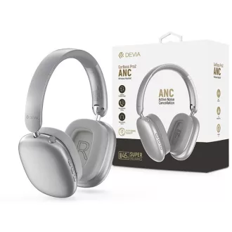   Devia EarBass Pro2 ANC Bluetooth sztereó fejhallgató beépített mikrofonnal - ezüst