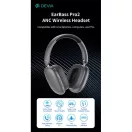 Devia EarBass Pro2 ANC Bluetooth sztereó fejhallgató beépített mikrofonnal - szürke
