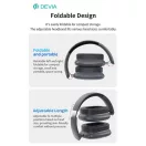 Devia EarBass Pro2 ANC Bluetooth sztereó fejhallgató beépített mikrofonnal - szürke