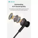 Devia Smart Series M1 Metal In-Ear sztereó fülhallgató - USB-C (Type-C), ezüst