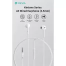 Devia Kintone A3 In-Ear sztereó fülhallgató - 3,5mm jack - fehér