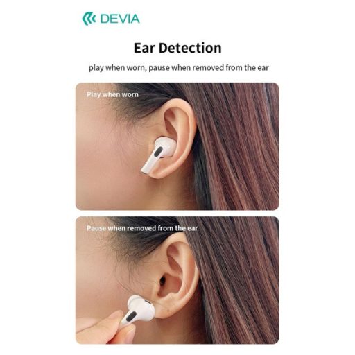 Devia TWS-Pro2 with Screen ANC Bluetooth sztereó headset - fehér