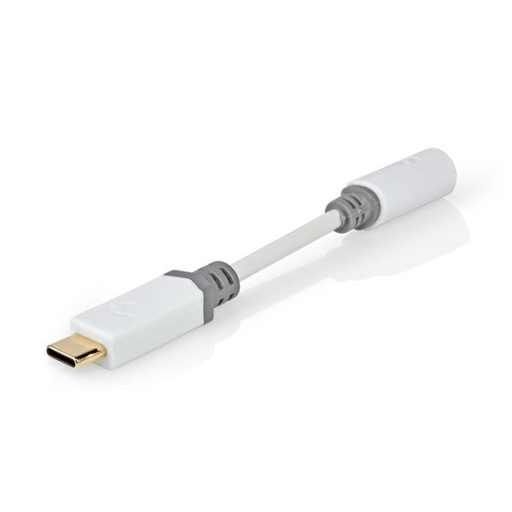 Nedis CCBW65950WT01 USB-C (USB C) dugó - 3,5 mm sztereo jack aljzat, aranyozott, 0,10m
