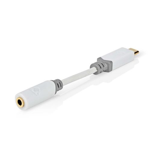 Nedis CCBW65950WT01 USB-C (USB C) dugó - 3,5 mm sztereo jack aljzat, aranyozott, 0,10m