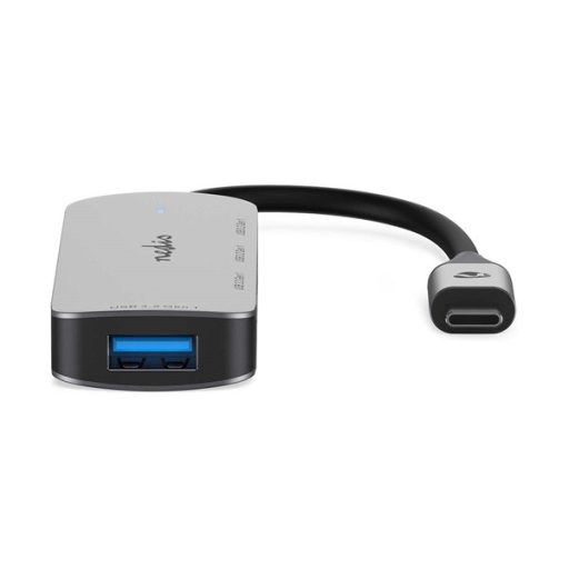 Nedis CCGB64220GY01 4 portos USB hub, USB-C dugó (USB C) - 4x USB A 3.2 Gen 1