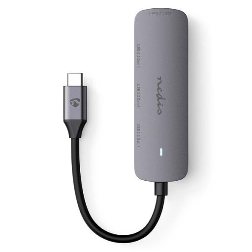 Nedis CCGB64220GY01 4 portos USB hub, USB-C dugó (USB C) - 4x USB A 3.2 Gen 1