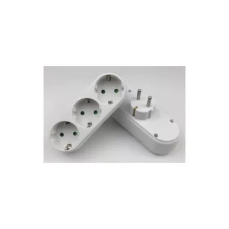   BLACKBIRD Hálózati Dugalj elosztó 250V, Max:3680W 3x16A/250V GA03 gyerekvédelem, Fehér