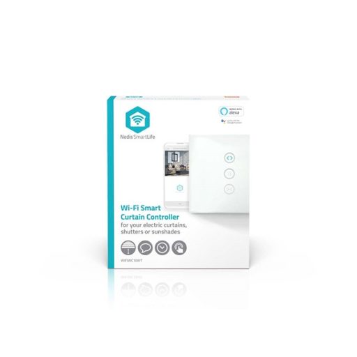 Nedis WIFIWC10WT Wi-Fi függöny, redőny, napellenző vezérlő kapcsoló, 300 W, Android / IOS, Smart life család tagja