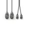Nedis COTH15230GY30 félprofi audio kábel, 2x XLR aljzat - 2x RCA dugó, 3m