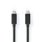 Nedis CCGL64020BK10 USB C - USB C (USB-C) kábel, USB 3.2 Gen 2, 100W, hossz 1m