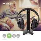 Nedis HPRF321BK rádiófrekvenciás vezeték nélküli RF fejhallgató, akkumulátoros