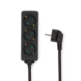   Nedis ESOC315F1BK 3 aljzatos elosztó, 1.5 m, 3680 W, 16 A, H05VV-F 3G1,5mm2