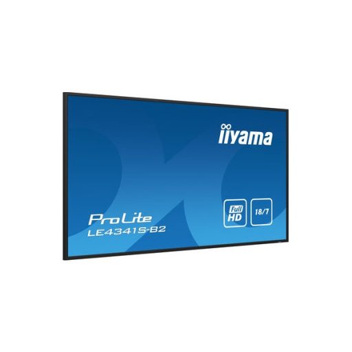 iiyama Prolite IPS 18/7, 42,5" 1920x1080, 16:9, 350cd, 8ms, 1200:1,VGA/HDMIx3/USB/RS-232c x1/RJ45x1/IR x1 LE4341S-B2