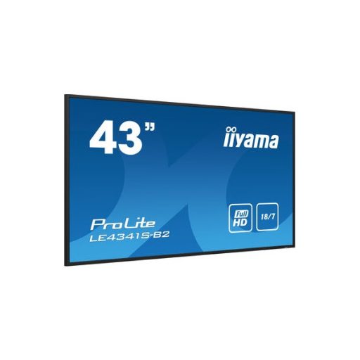 iiyama Prolite IPS 18/7, 42,5" 1920x1080, 16:9, 350cd, 8ms, 1200:1,VGA/HDMIx3/USB/RS-232c x1/RJ45x1/IR x1 LE4341S-B2