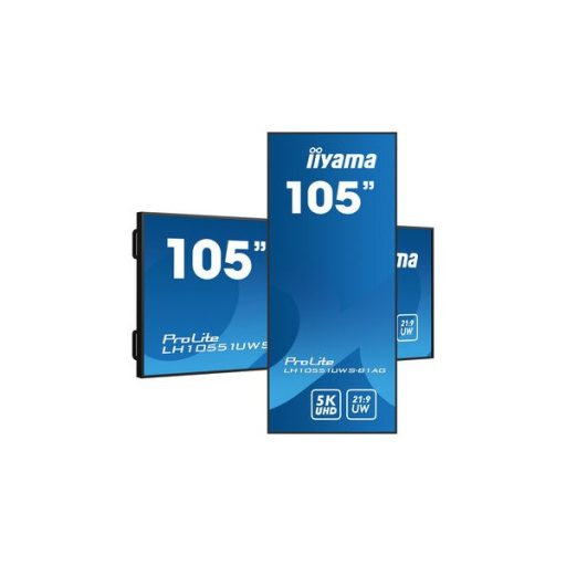 iiyama Prolite, IPS 24/7, 104,7" 5120x2160, 21:9, 500cd, 8ms, 1200:1,HDMI/DPx2/USB-C/USBx4/RJ45, LH10551UWS-B1AG
