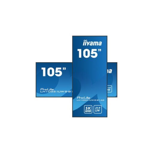 iiyama Prolite, IPS 24/7, 104,7" 5120x2160, 21:9, 500cd, 8ms, 1200:1,HDMI/DPx2/USB-C/USBx4/RJ45, LH10551UWS-B1AG