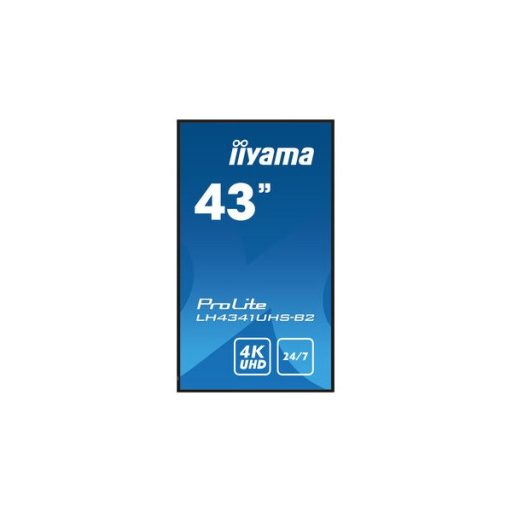 iiyama Prolite IPS 24/7, 42,5" 3840 x 2160, 16:9, 500cd, 8ms, 1200:1,HDMIx3/VGA/USB/RS-232c/RJ45/IR LH4341UHS-B2