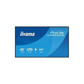   iiyama Prolite LFD 24/7 64.5" LH4364UHS-B1AG, 3840x2160, 16:9, 500cd/m2, 6,5ms,4000:1, HDMIx2/USB-C/USBx2/RS232C/RJ45/IR