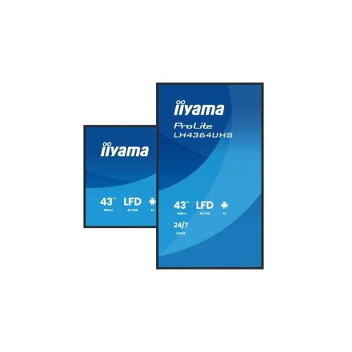 iiyama Prolite LFD 24/7 64.5" LH4364UHS-B1AG, 3840x2160, 16:9, 500cd/m2, 6,5ms,4000:1, HDMIx2/USB-C/USBx2/RS232C/RJ45/IR