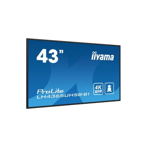 iiyama Prolite IPS 24/7 42.5", 3840x2160, 16:9, 800cd/m2, 8ms,1200:1, HDMIx2/DP/USBx2/RS232C/RJ45/, LH4365UHSB-B1