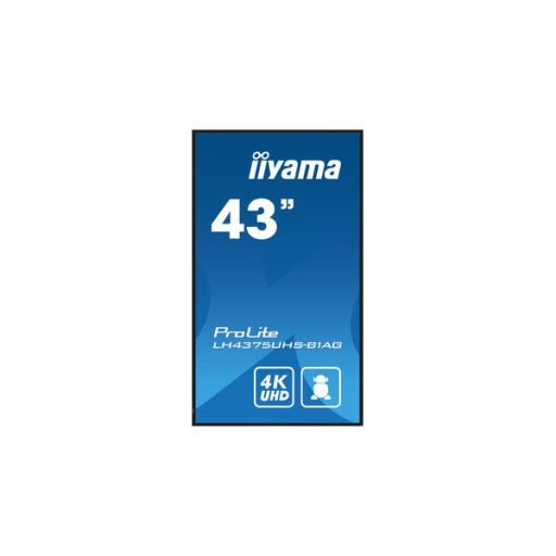 iiyama Prolite IPS 24/7 42.5", 3840x2160, 16:9, 500cd/m2, 8ms,1200:1 HDMIx3/DPx2/USBx2/RS232C/RJ45/IR, LH4375UHS-B1AG