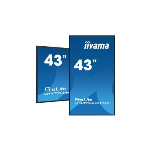 iiyama Prolite IPS 24/7 42.5", 3840x2160, 16:9, 500cd/m2, 8ms,1200:1 HDMIx3/DPx2/USBx2/RS232C/RJ45/IR, LH4375UHS-B1AG