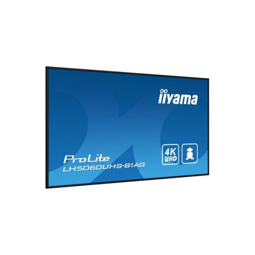 iiyama Prolite IPS 24/7 49,5", 3840x2160, 16:9, 500cd/m2, 8ms,1200:1, HDMIx3/RS232C/RJ45/USBx2, LH5060UHS-B1AG