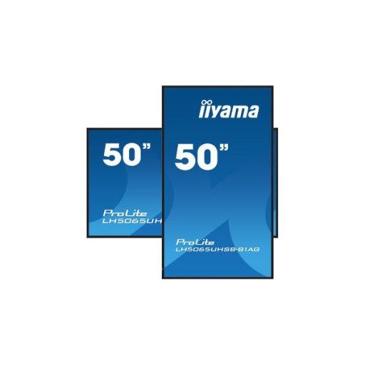 iiyama Prolite 24/7 49,5", 3840x2160,16:9, 800cd/m2, 9,5ms,5000:1, HDMIx2/DP/USBx2/RS232C/RJ45, LH5065UHSB-B1AG
