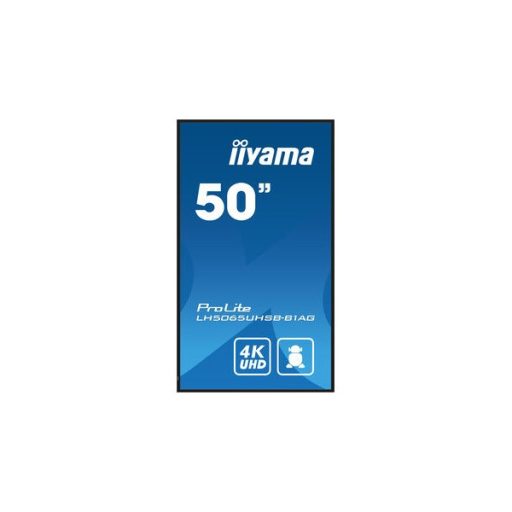 iiyama Prolite 24/7 49,5", 3840x2160,16:9, 800cd/m2, 9,5ms,5000:1, HDMIx2/DP/USBx2/RS232C/RJ45, LH5065UHSB-B1AG