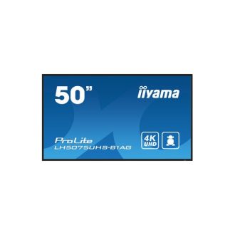   iiyama Prolite 24/7 49,5", 3840x2160,16:9, 500cd/m2, 9,5ms,5000:1, HDMIx3/DPx2/USBx2/RS232C/RJ45/IR LH5075UHS-B1AG