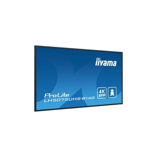 iiyama Prolite 24/7 49,5", 3840x2160,16:9, 500cd/m2, 9,5ms,5000:1, HDMIx3/DPx2/USBx2/RS232C/RJ45/IR LH5075UHS-B1AG