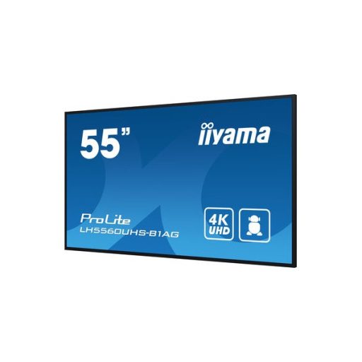 iiyama Prolite 24/7 54,6", 3840x2160,16:9, 500cd/m2, 6,5ms,4000:1, HDMIx3/USBx2/RS232C/RJ45, LH5560UHS-B1AG